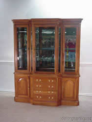 Harden Solid Cherry Breakfront China Cabinet 