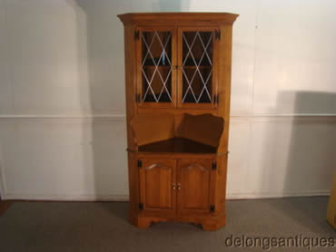 Ethan Allen Solid Maple Corner China Cabinet